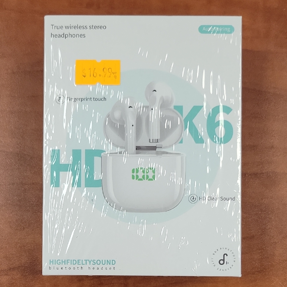 Wireless Earbud Headphones - White -